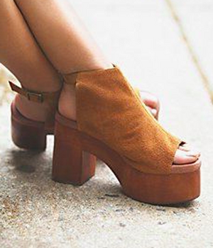 cute chunky platforms leather