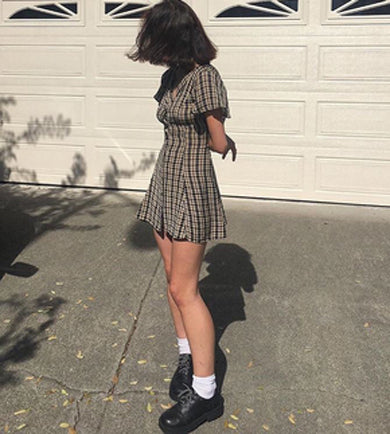 Plaid Short dress