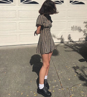 Plaid Short dress