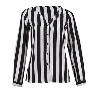 JESSICA LONG SLEEVE WHITE BLACK STRIPE