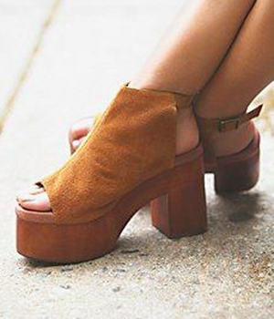 cute chunky platforms leather