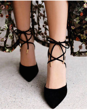 high heels strappy shoes