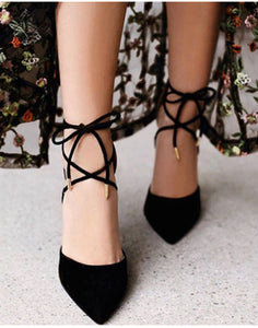 high heels strappy shoes