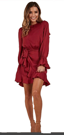 HALLIE RUFFLES MINI DRESS