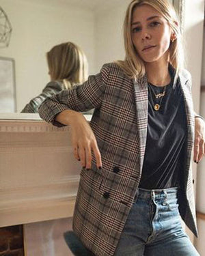 AMBER Plaid Blazer