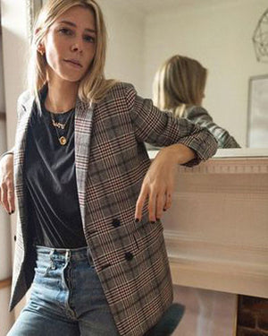 AMBER Plaid Blazer