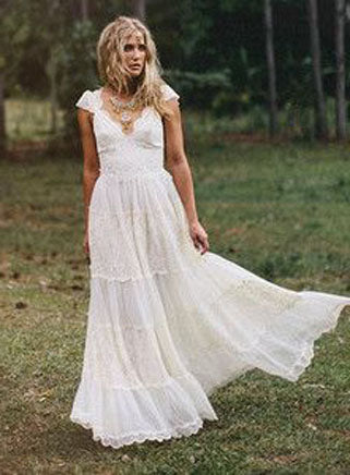 Sleeveles Boho Lace Dress