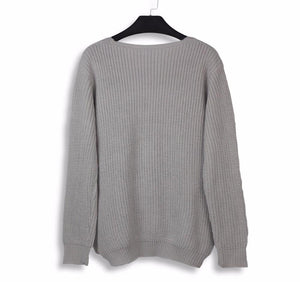 Plunge Neckline Sweater