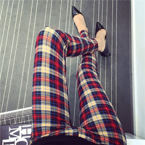 The plaid pants trousers