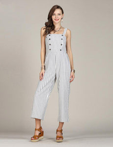 CHLOE STRIPED STRAP JUMPSUIT