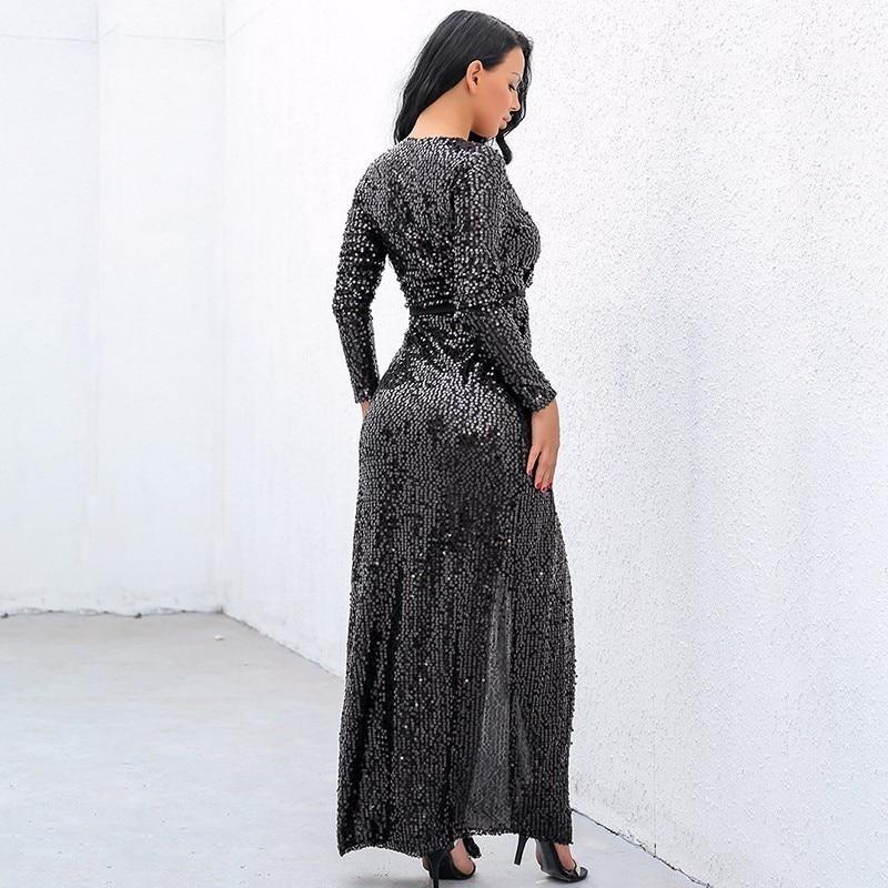 HOLLY SEQUINED LONG DRESS