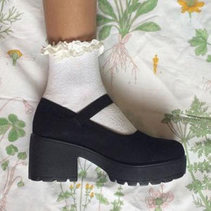 chunky  platforms leather