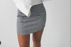 Plaid High Skirts