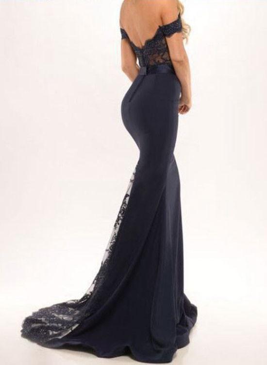 Floor-Lenght lace backless elegant Dress