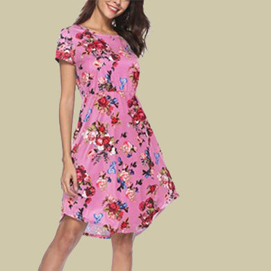 FRANCESCA FLORAL SHORT DRESS