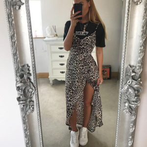 Leopard Sleeveles Dress