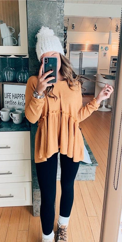 Long Sleeve Knitted Blouse