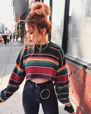 colored stripes Sweater