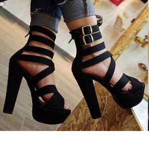 AURORA BELT STRETCH HIGH HEELS