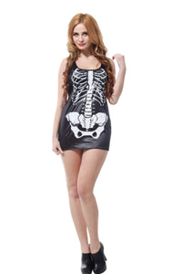 ZARA HALLOWEEN SKELETON SHORT DRESS