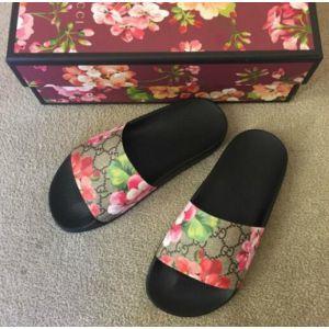 Black Rose Slide Sandals