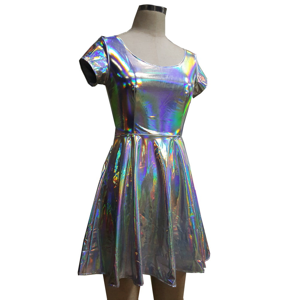 Holographic Skater Boho Dresses