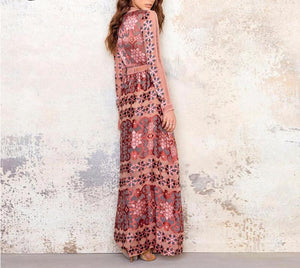 Formal Floral Maxi evening dress