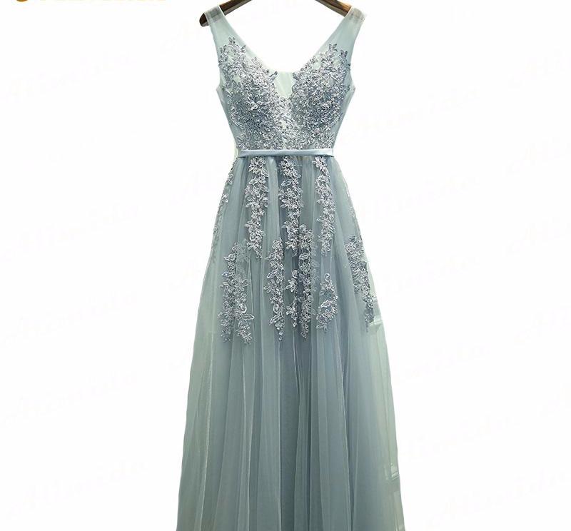 Elegant blue crystals Evening Dress