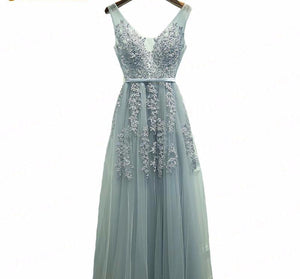 Elegant blue crystals Evening Dress