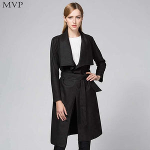 Belted Loose Long Jacket