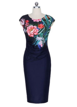 Office Lady Formal Midi Dress