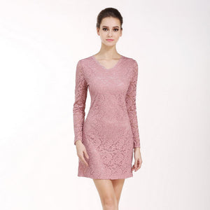 Lace Long Sleeve Bodycon  Dresses