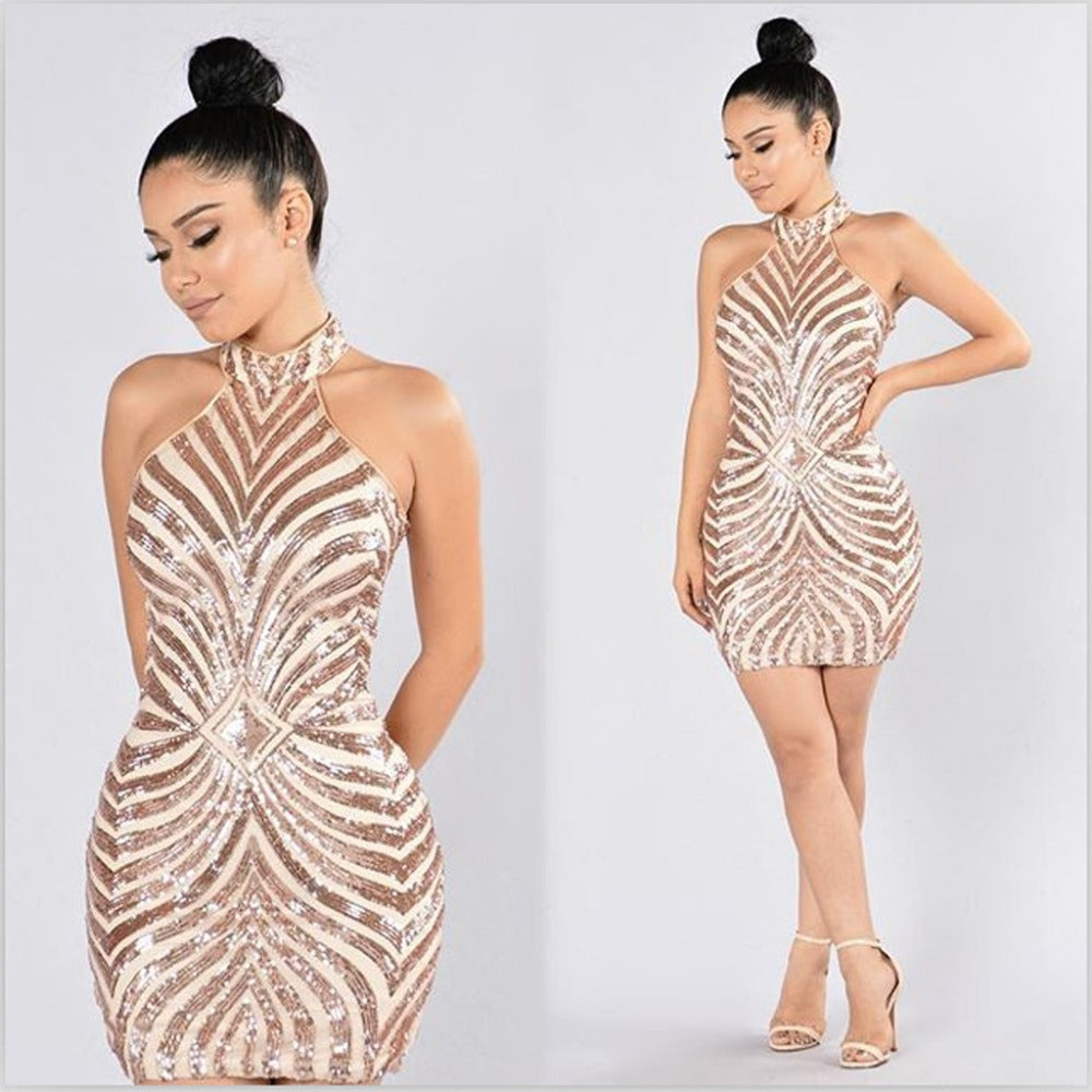 Bandage Party Evening Sequined Dresses
