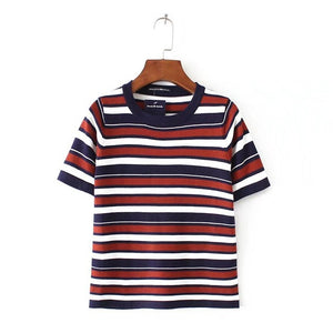 O-neck short sleeve Slim T-shirt