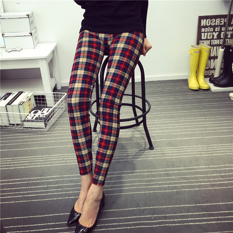 The plaid pants trousers