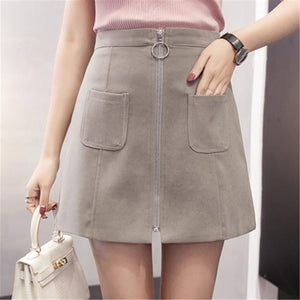 Retro Mini Skirt With Pockets