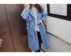 Vintage Denim Trench Coat