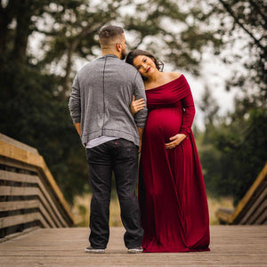 Long Sleeve Pregnants Maxi Dress