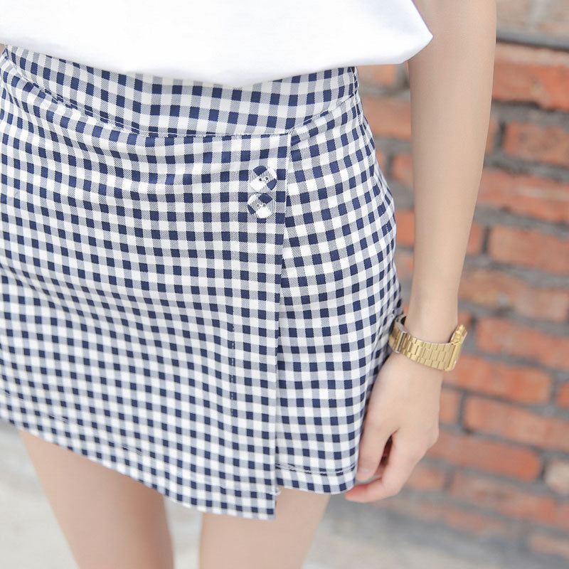 Plaid High Skirts