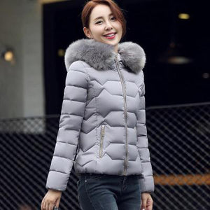 hooded parka cotton-padded jacket