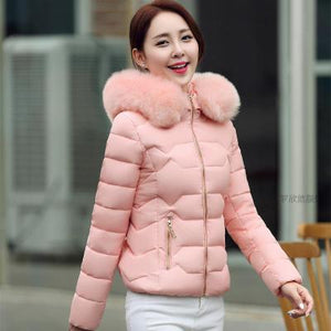 hooded parka cotton-padded jacket