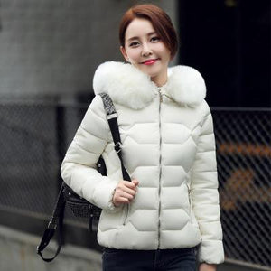 hooded parka cotton-padded jacket