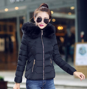 hooded parka cotton-padded jacket